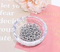 Vista 4 de Shapenty Anillos abiertos de acero inoxidable, conectores gruesos y divididos para llavero, collar, pulsera, aretes, colgante, joyería, hallazgo