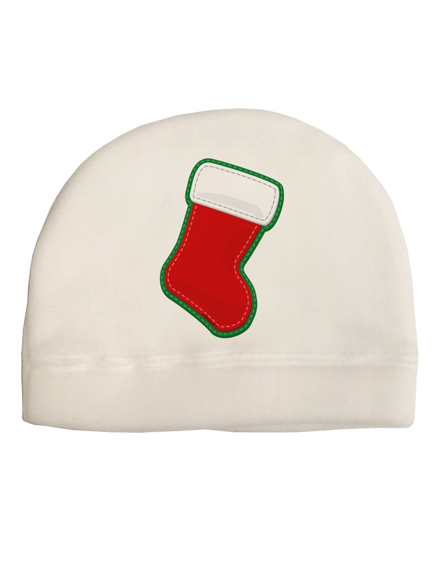 TOOLOUD Cute Faux Applique Christmas Stocking Child Fleece Beanie Cap Hat White