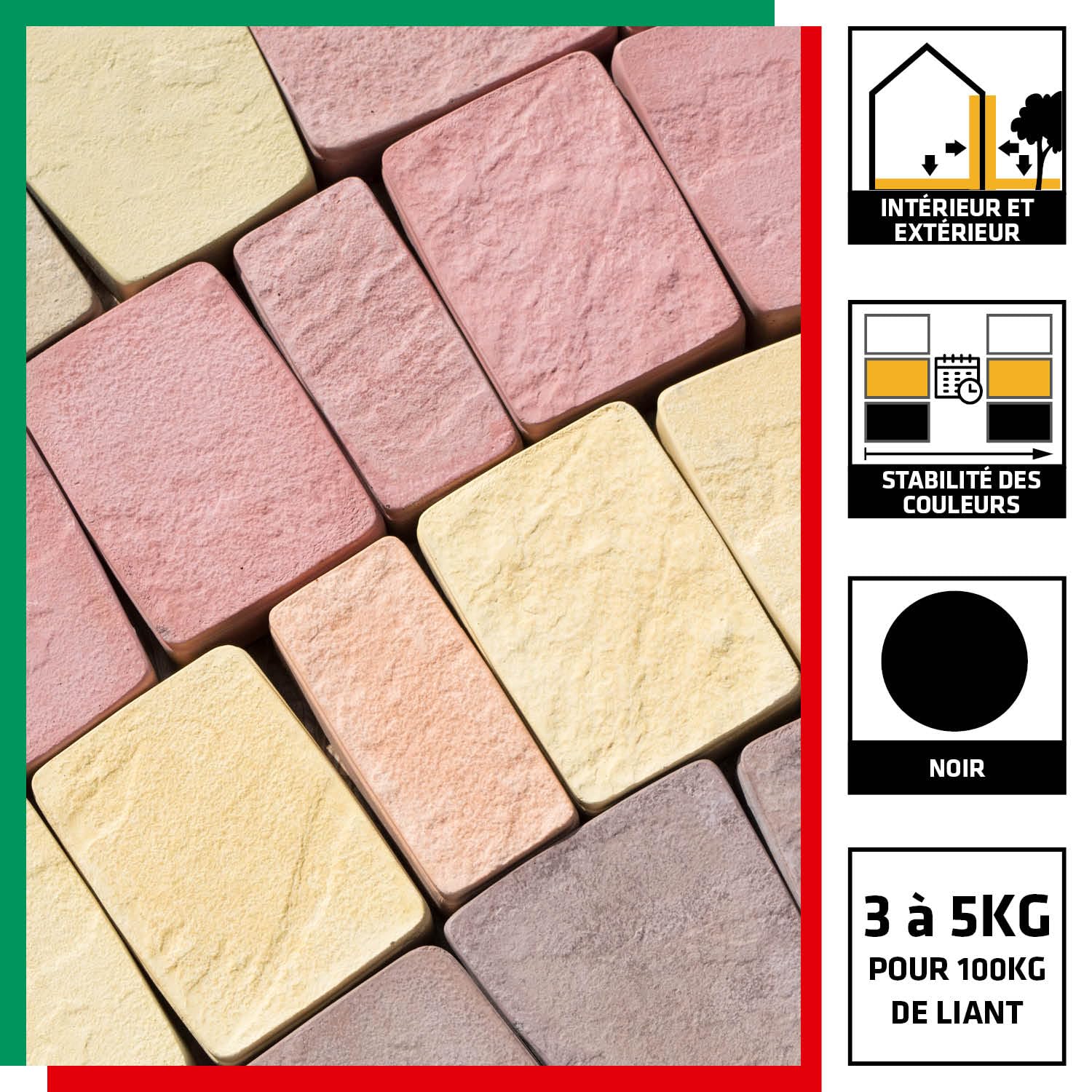 Parexlanko LankoColor 332 Colorant en poudre Noir 900g pour mortier et béton