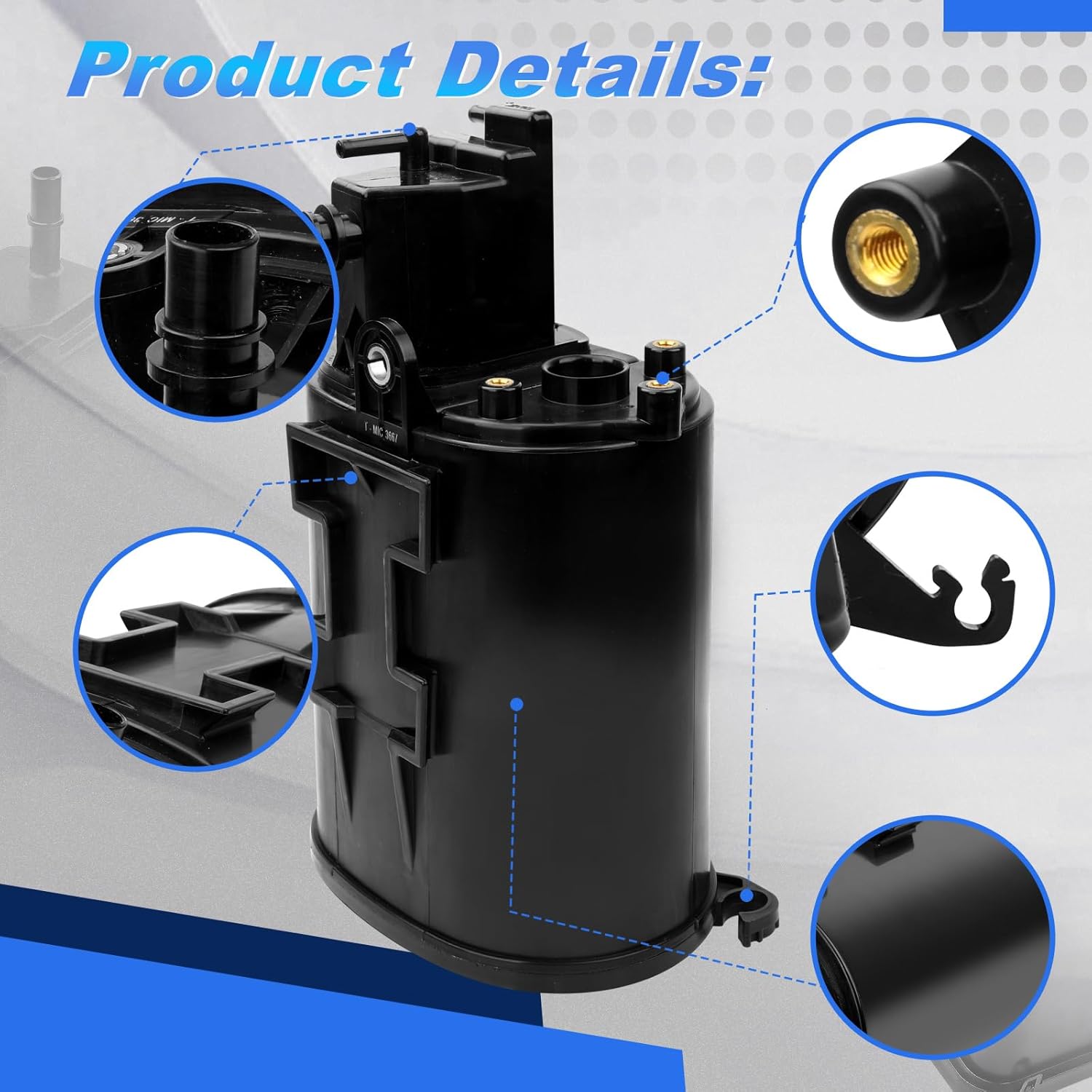 911-766 Vapor Canister Compatible with Honda Civic 2001 2002 2003 2004 2005 Replace OE Number 911-766, 4B1065, CP1227, CP3075, VC4014, 17011S5AA30