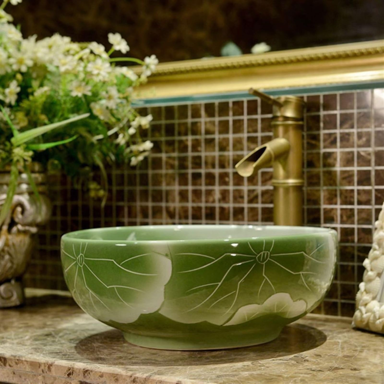Blat łazienkowy Umywalka nablatowa do mycia rąk Art Ceramic Zlew do szatni