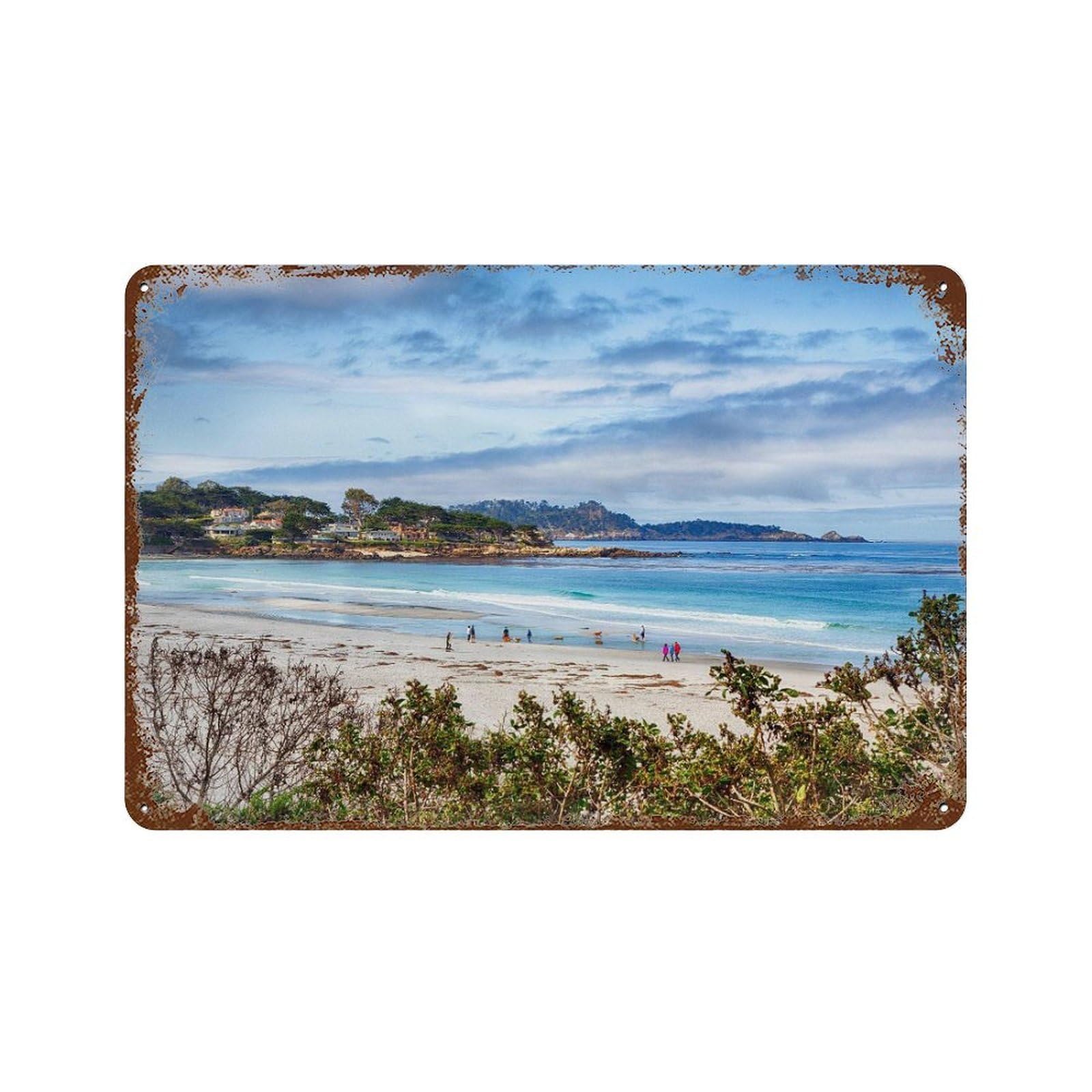 xiaoxiaoshen Real Photo Carmel-by-the Wall Decor Art Metal Tin Poster Modern Home Decor Art Home Bar Shop Decorations Vintage Sign 20x30cm