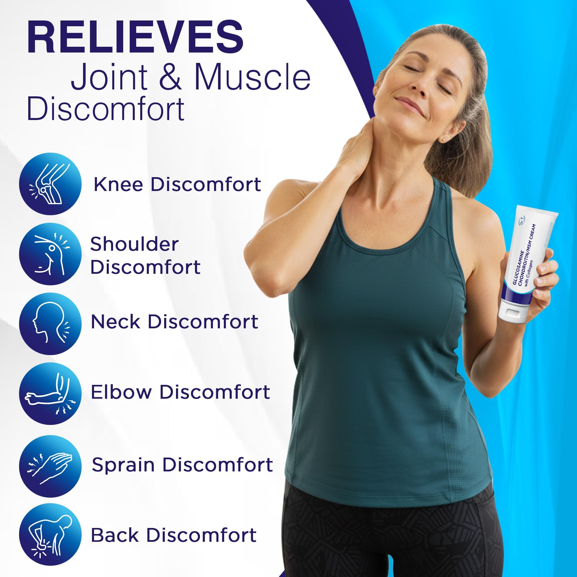 Dr. T Glucosamine Chondroitin Cream w/ MSM & Collagen, 4.23 oz/ 120g 1 pack — Amazon image 6
