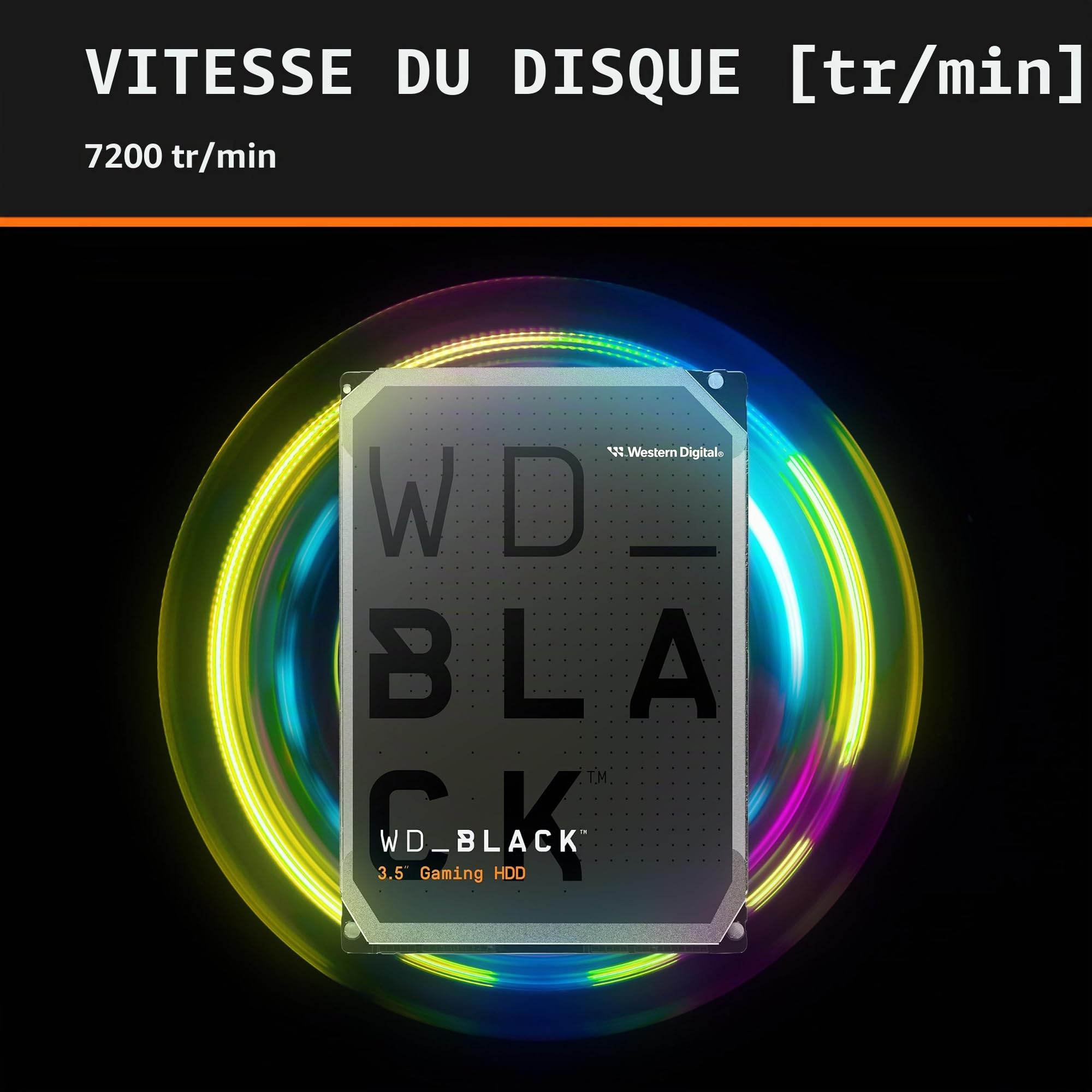 WD_Black 10 to 3.5" Disque Dur Interne - Classe 7200 RPM, SATA 6GB/s, Cache de 512 Mo