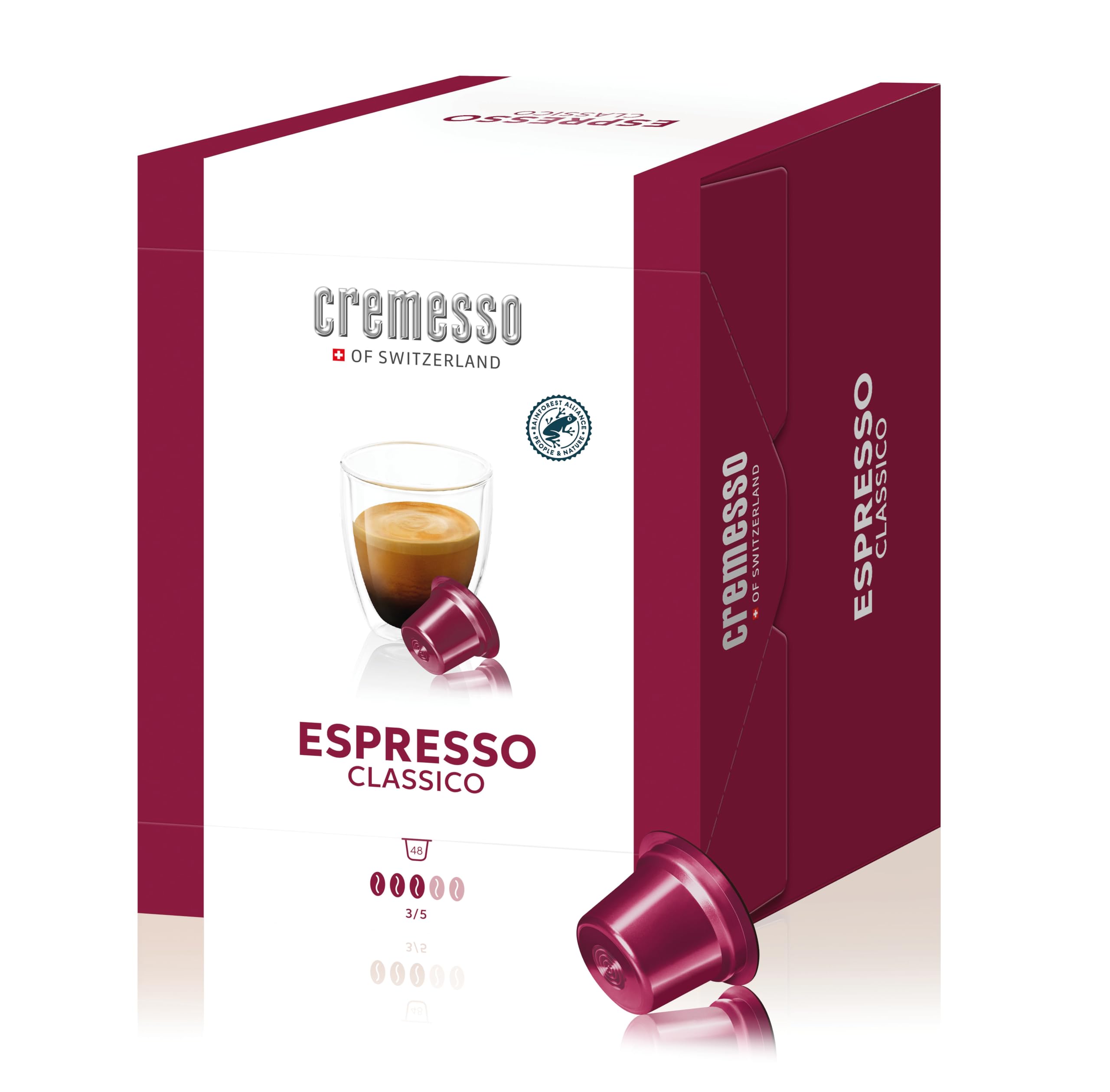 Cremesso Espresso Classico Kaffeekapseln – 48er Pack ; klassischer Espresso mit intensivem Aroma