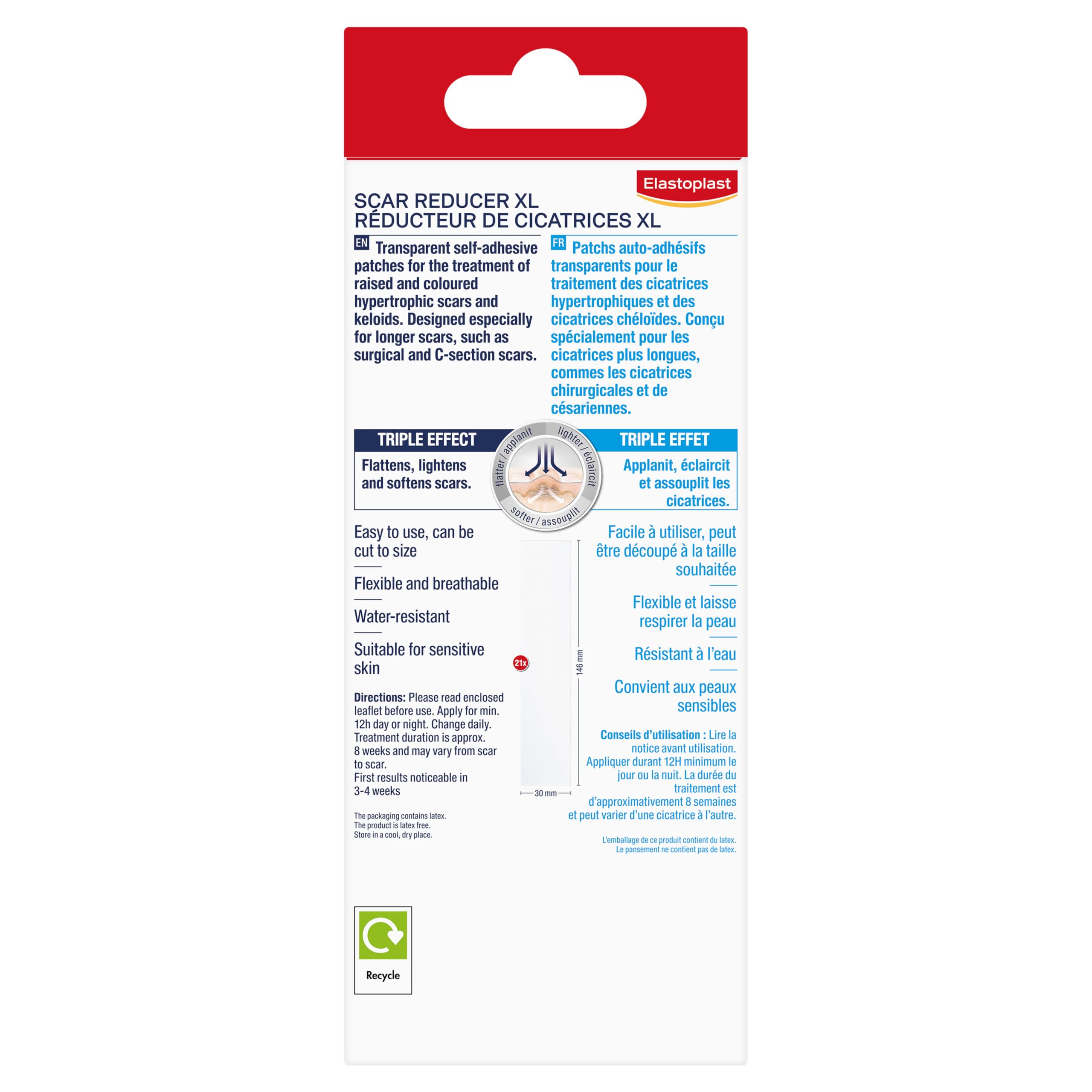Elastoplast - Reductor de cicatrices XL para reducción de cicatrices, 0,11 kg