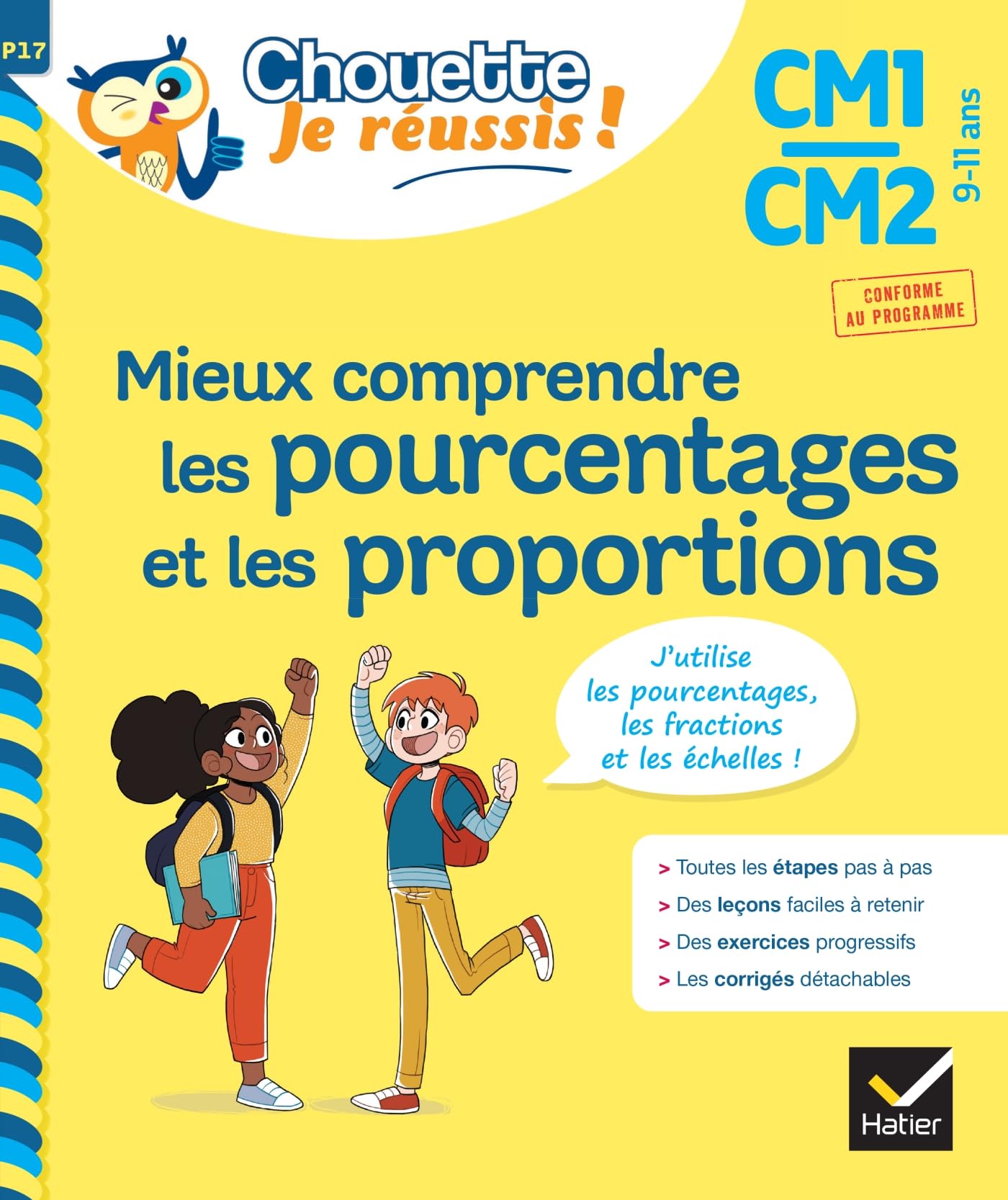 Mieux comprendre les pourcentages et les proportions CM1/CM2 9-11 ans - Chouette, Je réussis !: cahier de soutien en maths