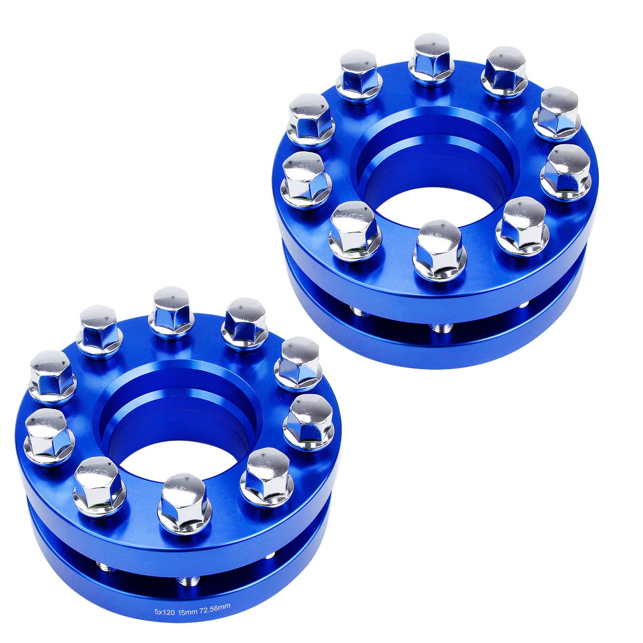 Pindex Set Distanziali per BMW 5x120 2x15mm 2x20mm per BMW E82 E88 E36 E46 E90 E91 E92 E93 E28 E34 E60 E23 E32, Distanziali Ruota Auto per BMW con 20 Bulloni Ruota M12X1.5
