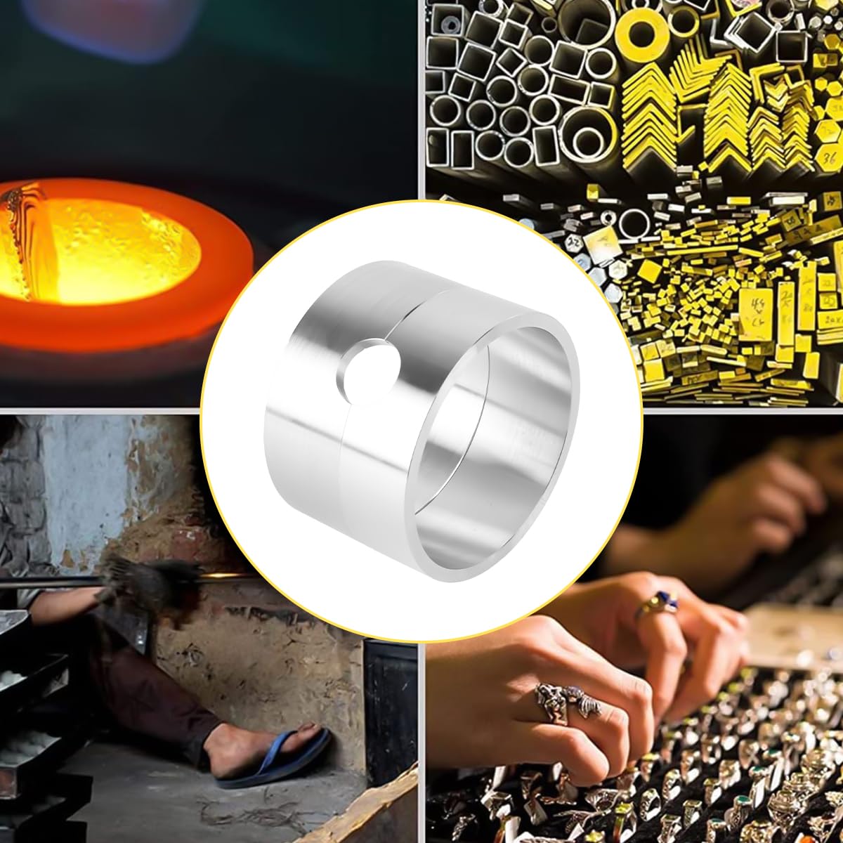Molde de fundición en arena para joyería, resistente a altas temperaturas, bandeja de arena, horno de fundición, contenedor de fundición de joyería DIY