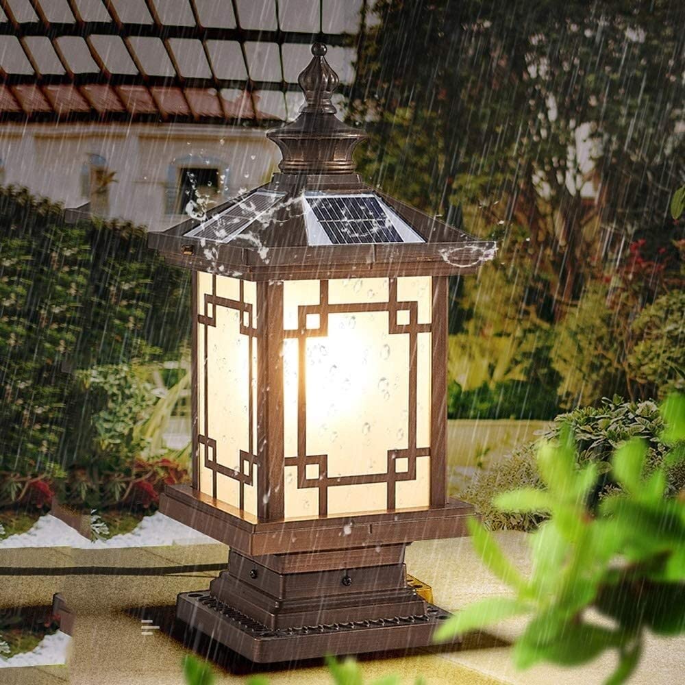 Farolillos Solares Exterior Luces Solares Para Postes - 4 Piezas 2000  Lumen, Impermeables IP65 Luces Solares Para Exteriores, image size:1000x1000