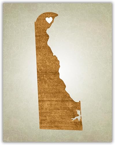 Delaware State Map Print, State Map Art, State Map, Map Art, Map for Home, Anniversary Gift, Birthday Gift, Wedding Gift, State Map Poster