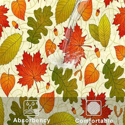 Miniatura 8 de Tavisto Maple Leaf Bathroom Rug Mat Memory Foam Soft Plush Area Rug Non-Slip Absorbent Oval Rug for Bedroom Bathroom Bathtub Shower (Oval, 40×60cm)