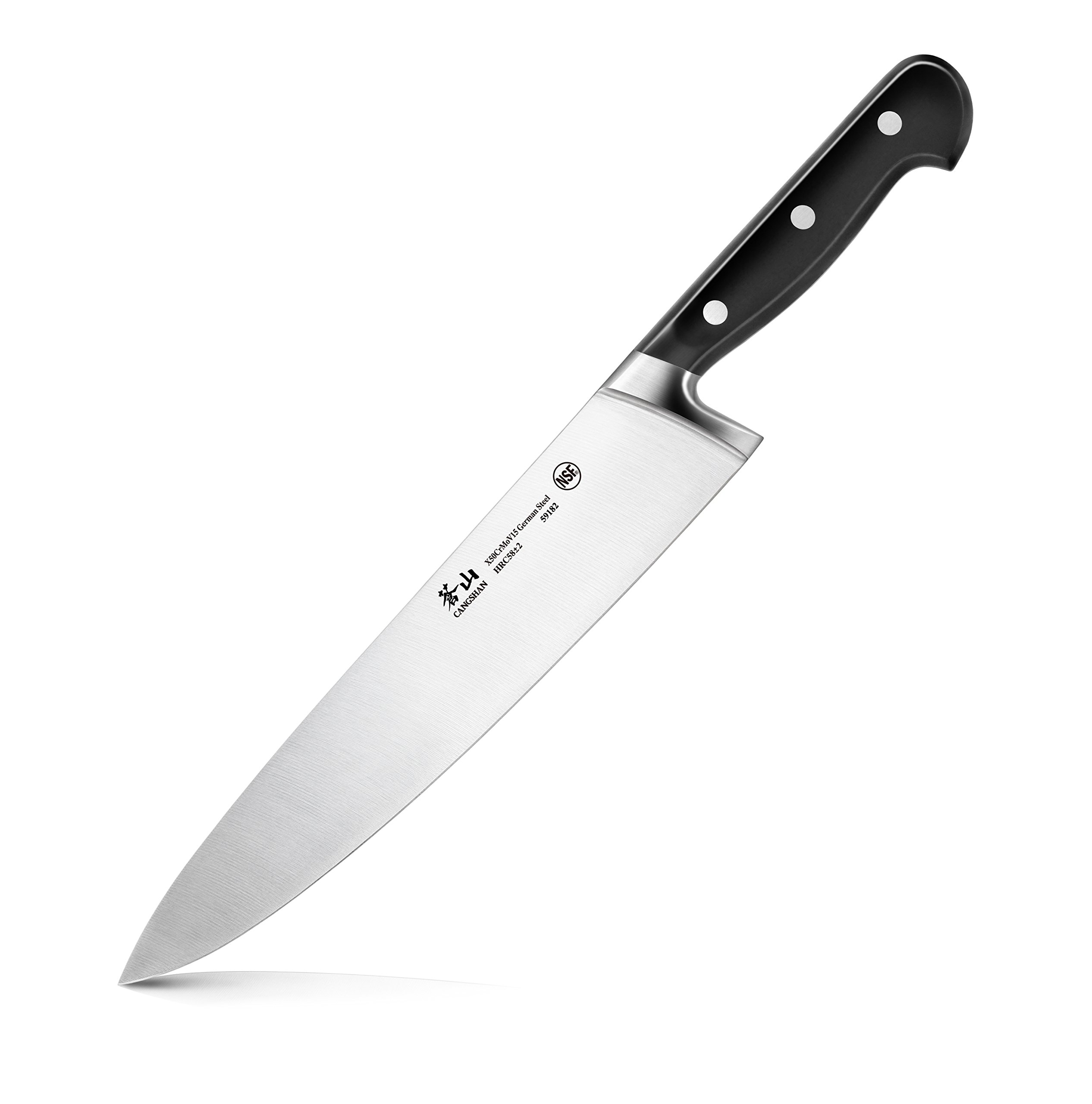 CangshanV2 Series 59182 German Steel Forged Chef Knife, 9.5-Inch
