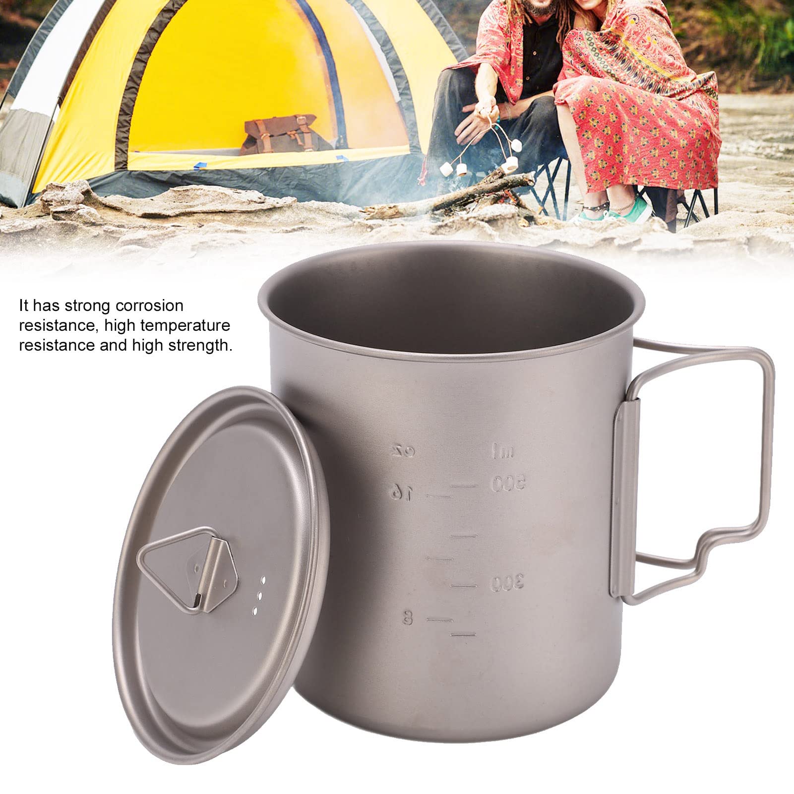 Mug à café de camping en métal léger et écologique, pliable, 150 ml, pour pique