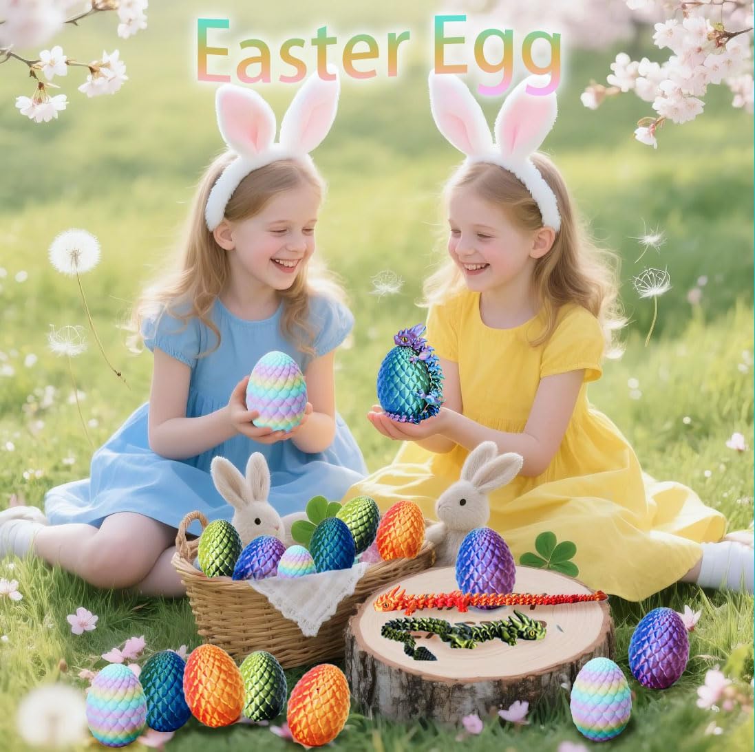 3D Printed Dragon Eggs with Dragon Inside, Mystery Crystal Dragon Easter Egg Fillers Toys, Articulated Fidget 3D Printed Animals, Surprise Gift, Easter Basket Essentials, Easter Basket Stuffers - Image 7