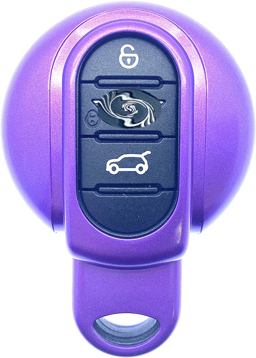 Nordecco Coque en plastique rigide métallique brillant pour mini clé intelligente sans clé compatible avec Mini 2014–20 Hatch Cabrio Coupé Countryman