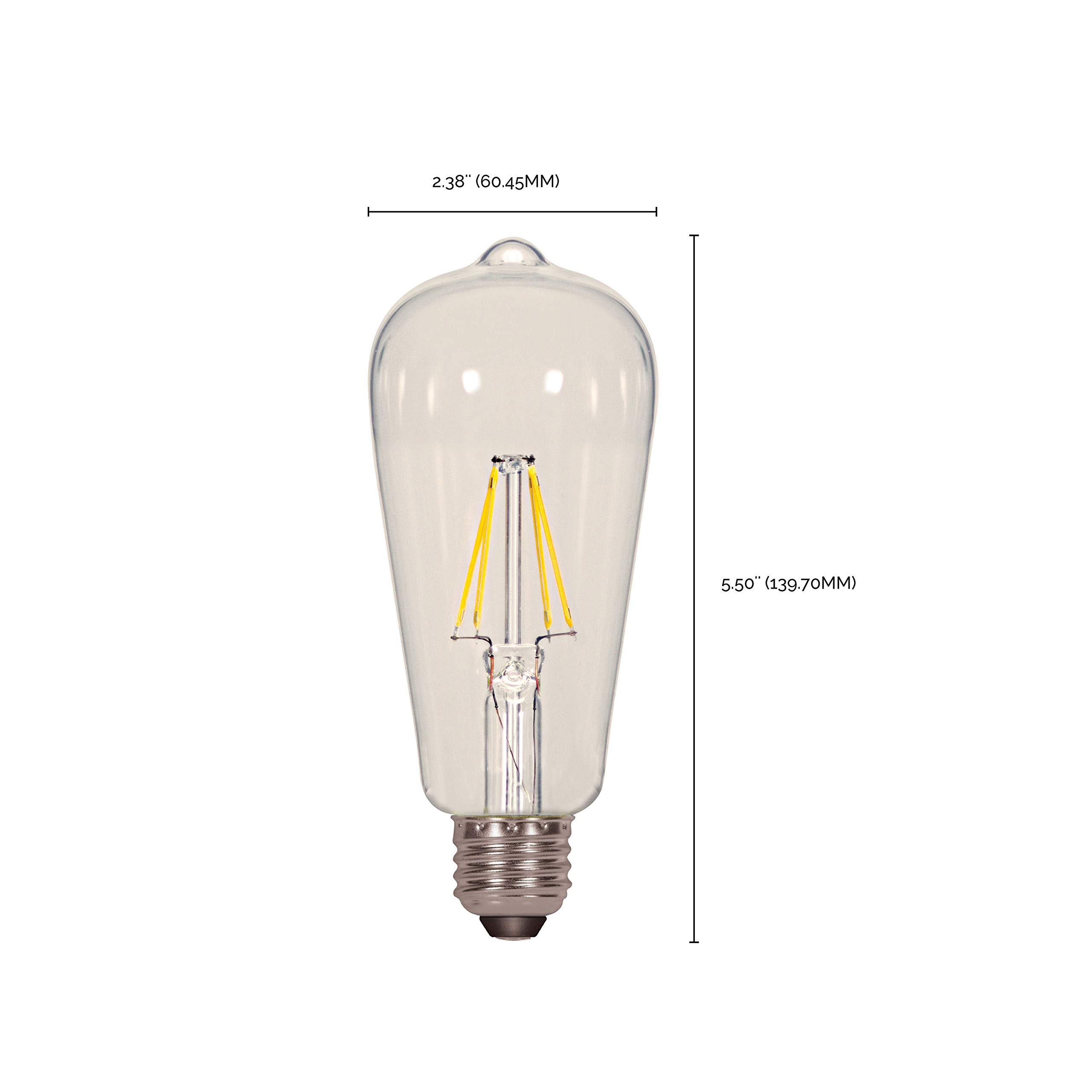 Satco S9895 Medium Light Bulb in Light Finish, 5.50 inches
