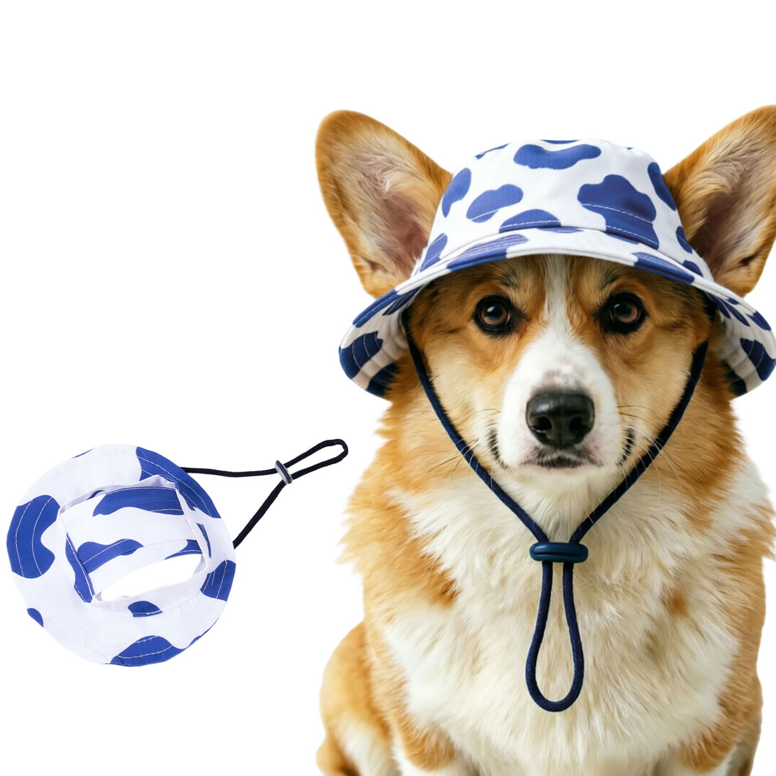 Outdoor Sun Hat for Pets, Cute Adjustable Dog Sun Hat with Ear Holes for Small Big Cats Dogs, Breathable Pet Bonnet for Beach Summer Walks Summer Beach Walking, Hiking & Daily Travel