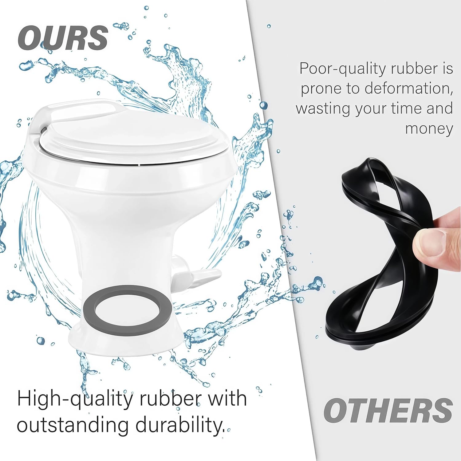 RV Toilet Seal Ring,Fit for Dometic 300/310/320 Toilet,to Replace 385311658 Flush Seal,RV Toilet Seal Kit for Replacement Part