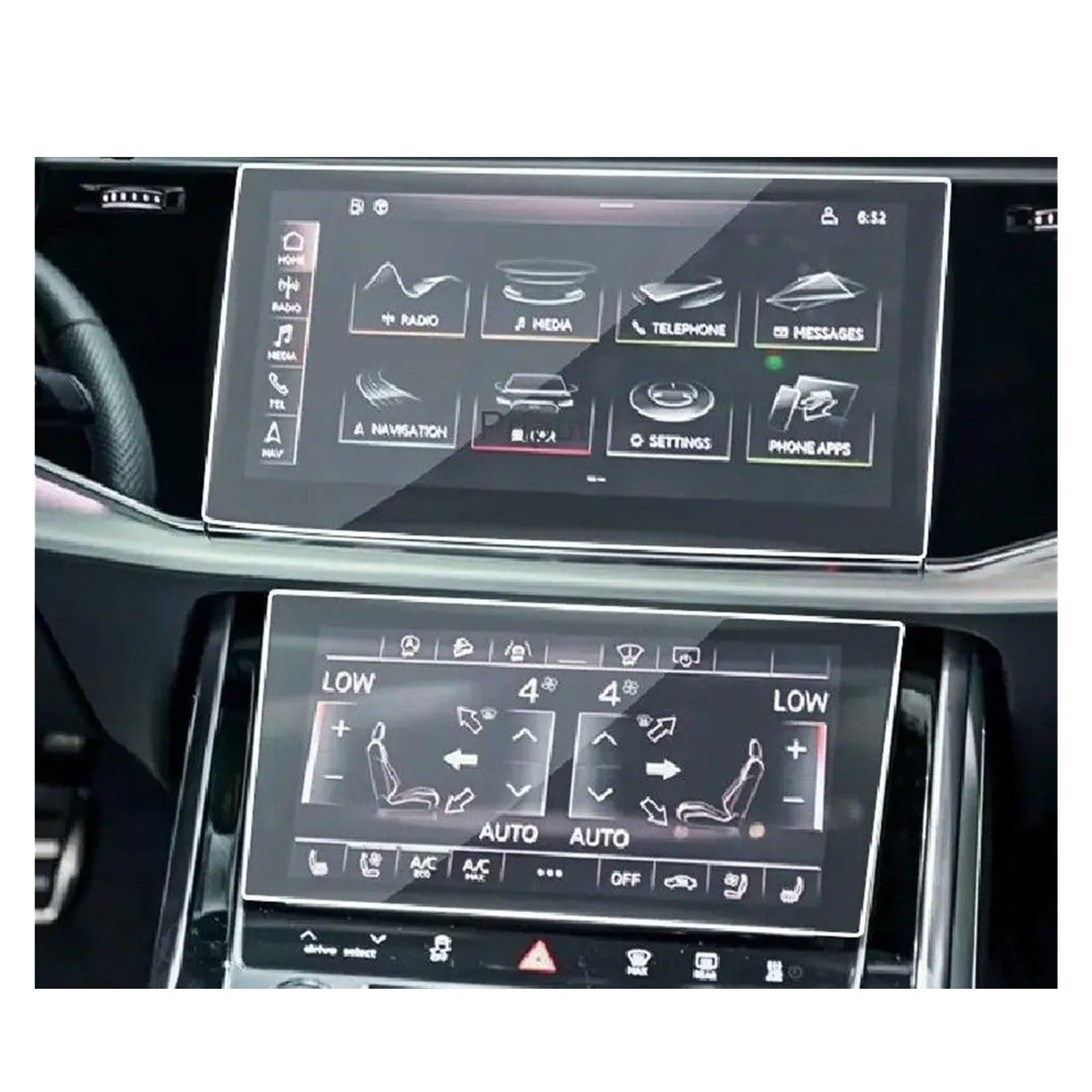 Verre trempé protection d'écran pour Q7 Q8 finition premium