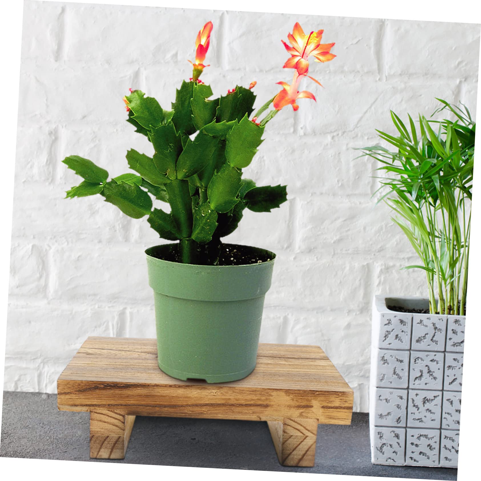 VILLCASE Minimalist Wooden Stool Storage Rack Ideal for Desktop Balcony Living Room