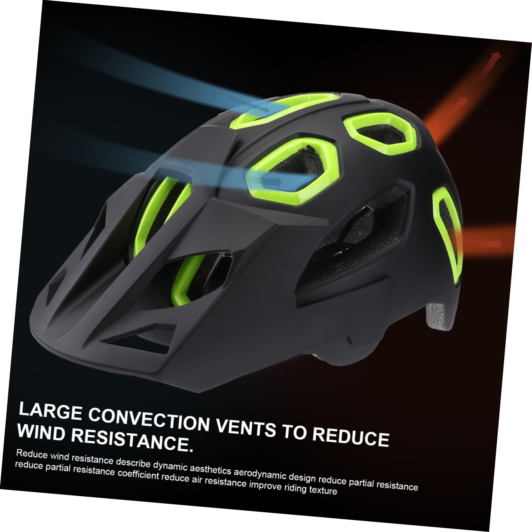 Casque de VTT Noir en PC Réglable pour Homme et Femme