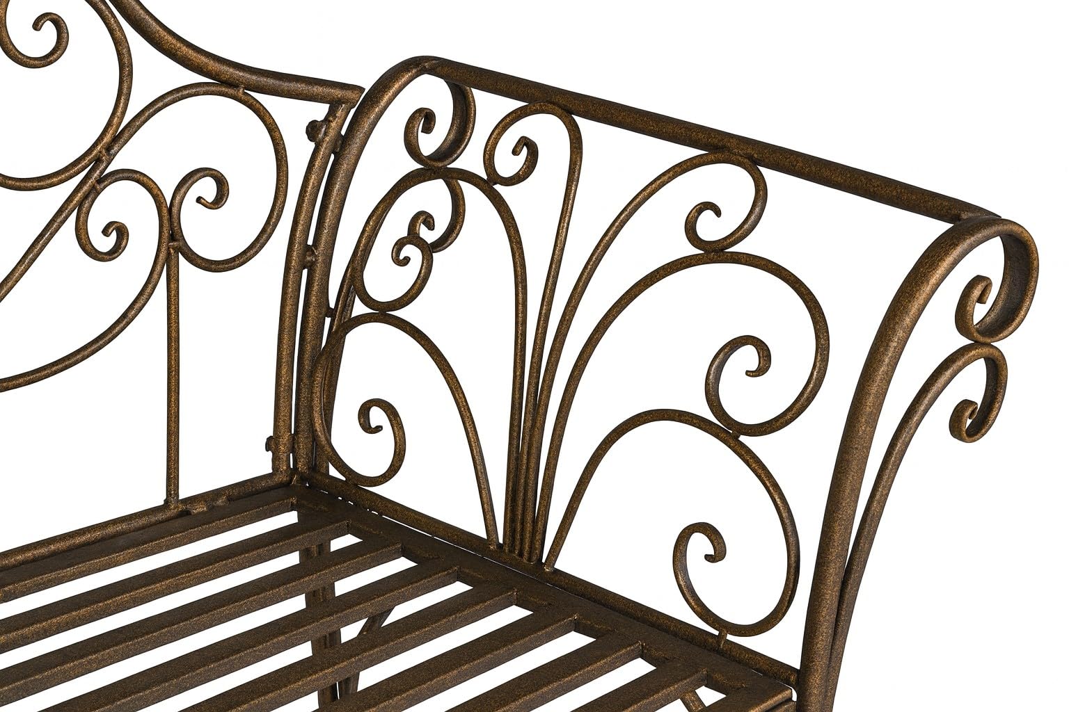 Biscottini Panca da Giardino - Panchina da Esterno - Divanetto in Ferro Bronzato - Panchina da Giardino 135x50x92 cm - Panche da Giardino in Metallo - Seda 2 Posti - Panchine Ghisa