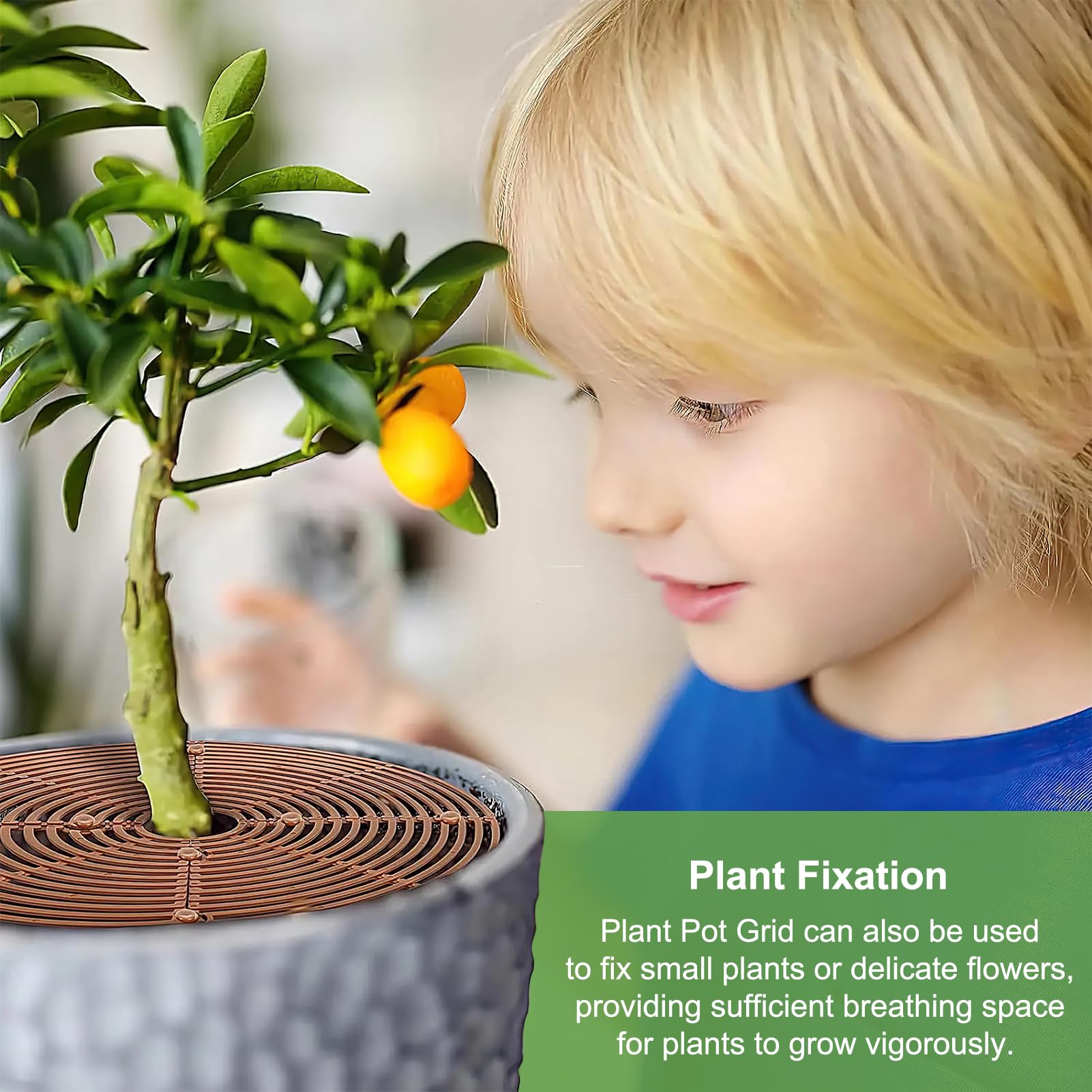 Grille pour Pot de Plantes, 4 Pcs Couvercle de Pot de Fleurs à Grille Découpable 30cm Grille en Plastique Protecteur de Fleur pour Plante Cat Digging Stopper Baby Safety Plant Grid Pot Cover