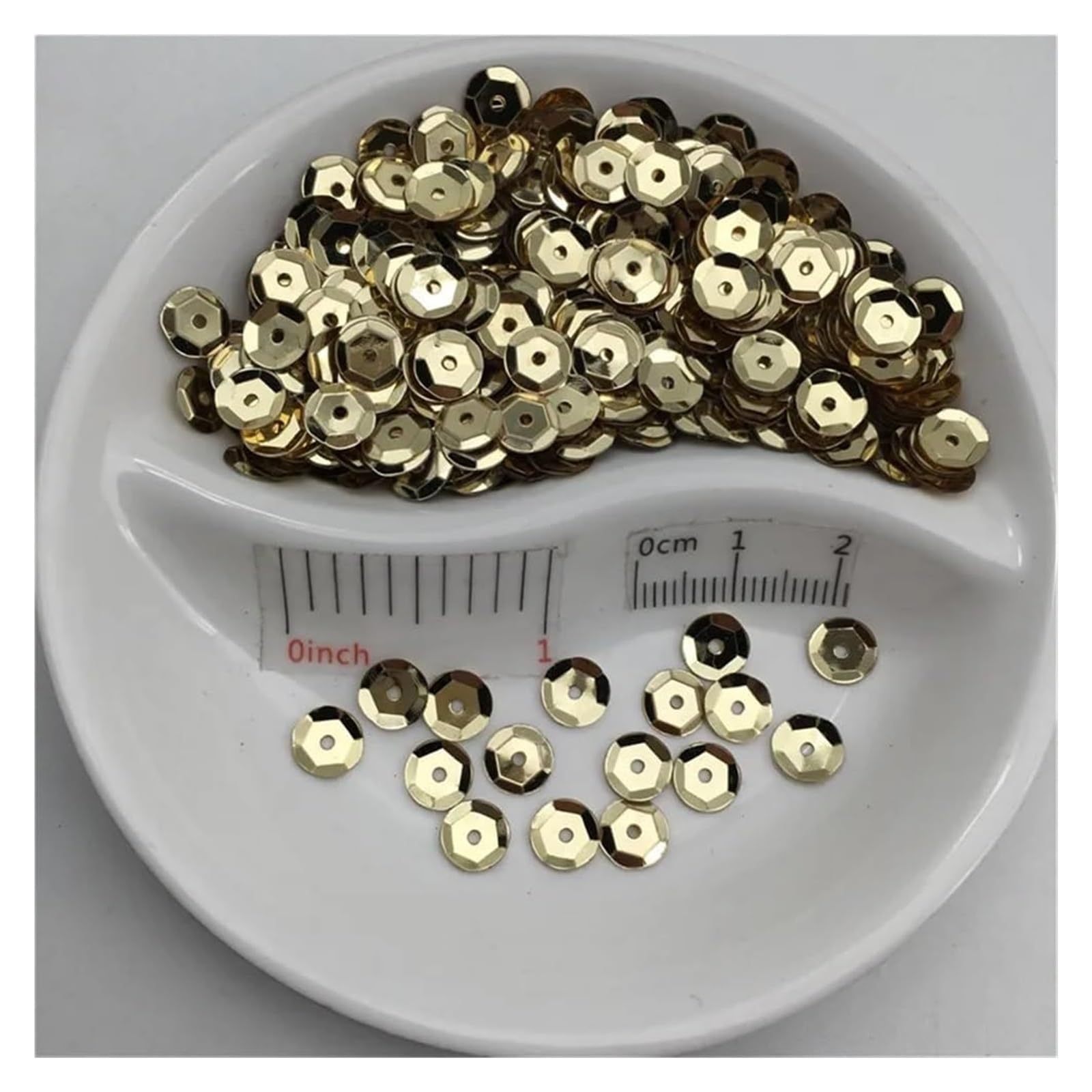 Cekiny, Kubek okrągły do ​​szycia ręcznego wielokolorowy 3-10mm(Light Green,3mm D Cup 10g 2500)