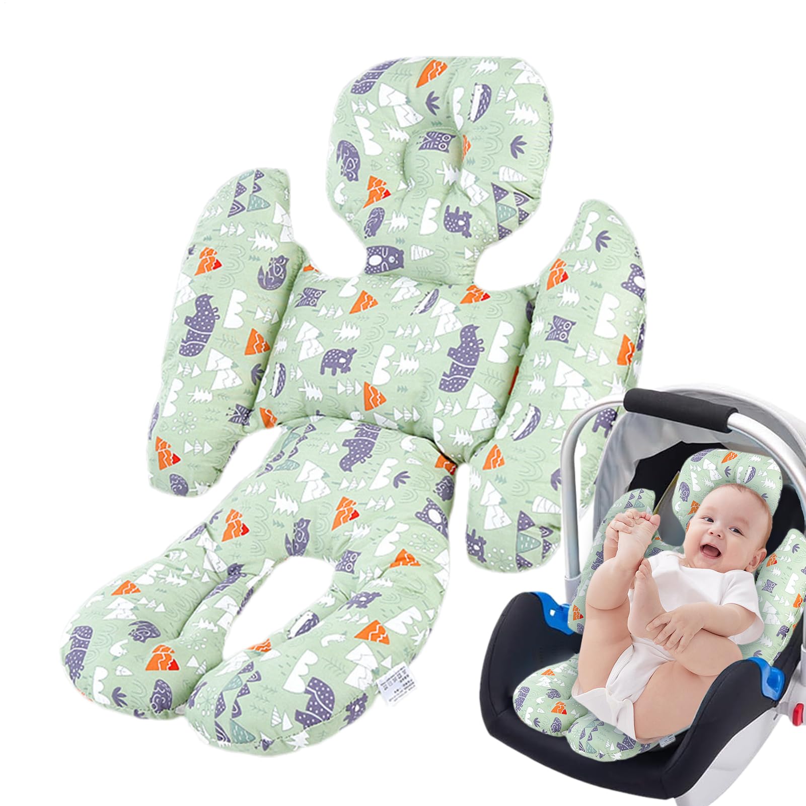 Insert pour poussette – 1 nid, coussin de soutien de tête de siège de | voiture, manchon de sécurité pour harnais à cinq points, , berceau, chaise haute, crèche et