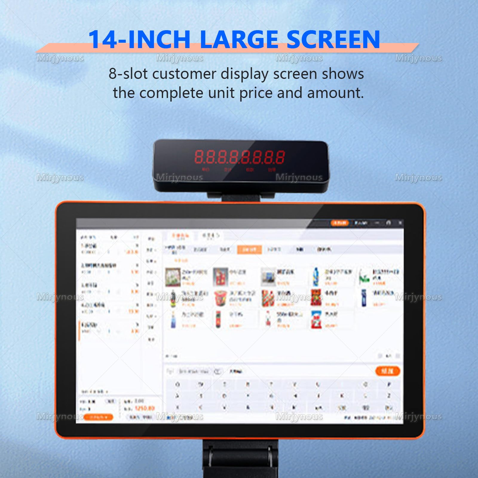 Caja Registradora con Pantalla LCD para Pequeñas Empresas, Tpv Comercio Black