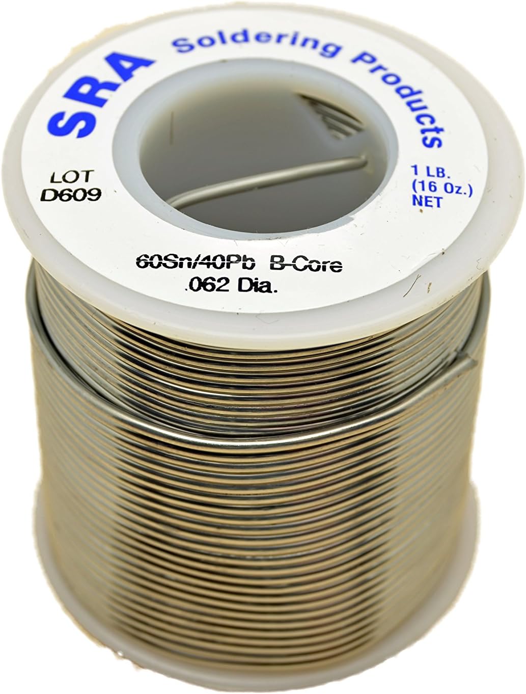 SRA Soldering Products WBC60/4062 Acid Flux Core Solder, 60/40 .062-Inch, 1-Pound Spool