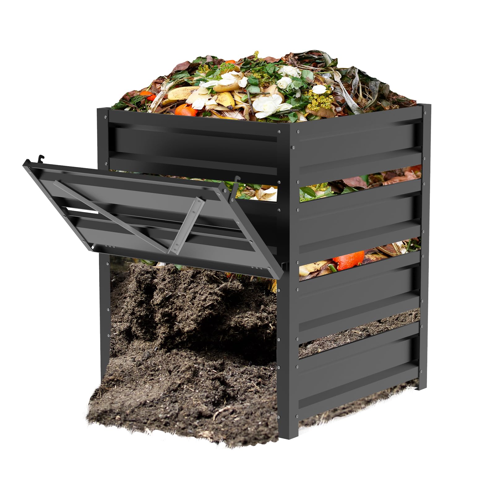 Outdoor Compost Bin 170 Gallon Rust-Proof