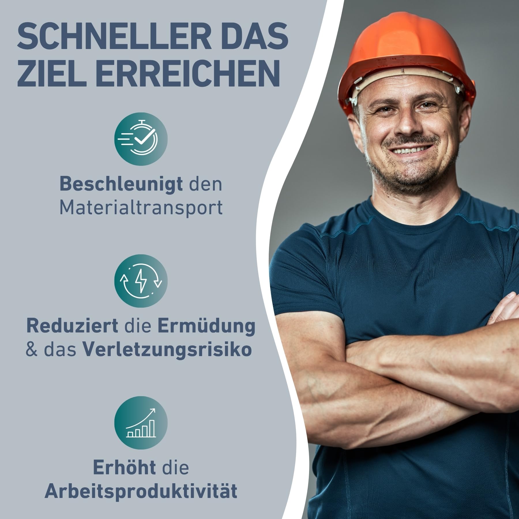 Extol Industrial Elektrische Schubkarre mit Akku I 100L Mulde I 260kg Traglast I 500W I 40V Li-ion mit 6000mAh