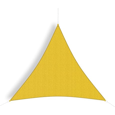 Cubicle Shade: Coolaroo 434496 Party Shade Sail, 9'10" Triangle, Yellow