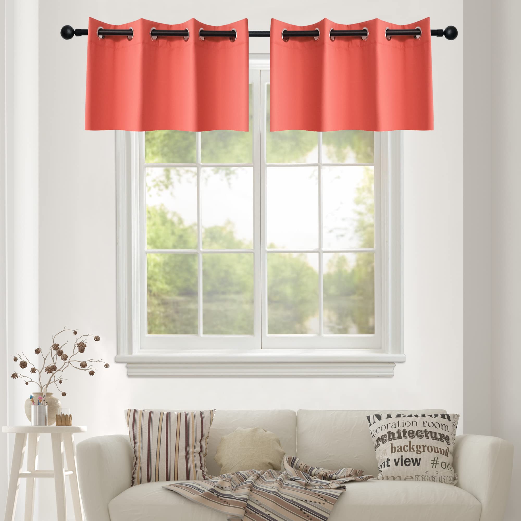 YGO Blackout Valance Tiers for Small Window