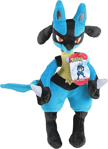 Pokémon – Peluche de Lucario, tamaño grande de 12 pulgadas (30.48 cm)