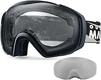 Vista 35 de OutdoorMaster Gafas de esquí con cubierta, gafas de nieve para snowboard OTG antivaho