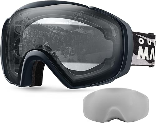 Miniatura 35 de OutdoorMaster Gafas de esquí con cubierta, gafas de nieve para snowboard OTG antivaho