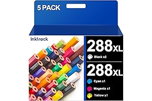 288XL Ink Cartridges 5 Pack Replacement for Epson 288 XL Ink Cartridges...