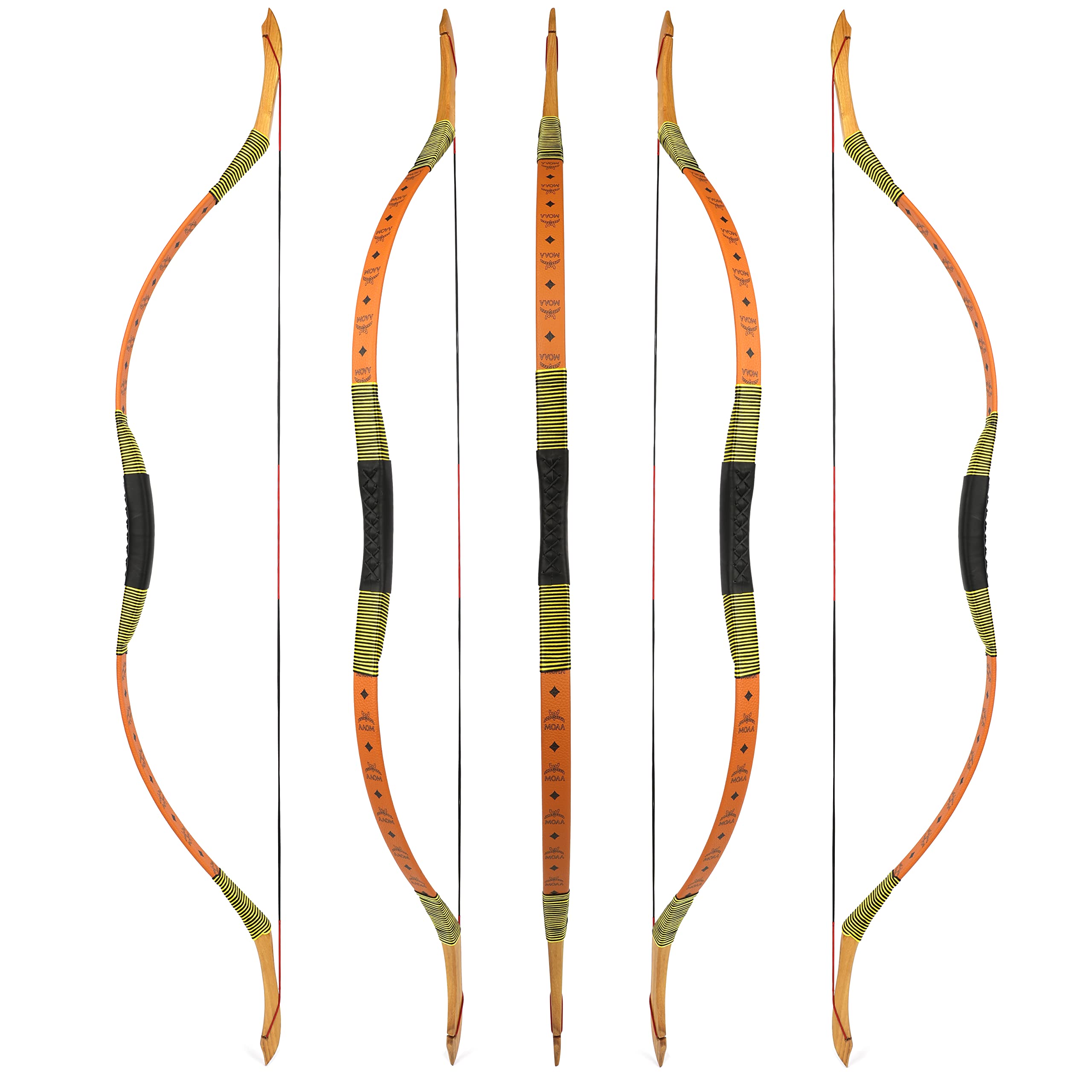 Traditional Hunting Longbow | Handmade Wooden Mongolian Style Bow | Adults Youth Beginners | Ambidextrous‌