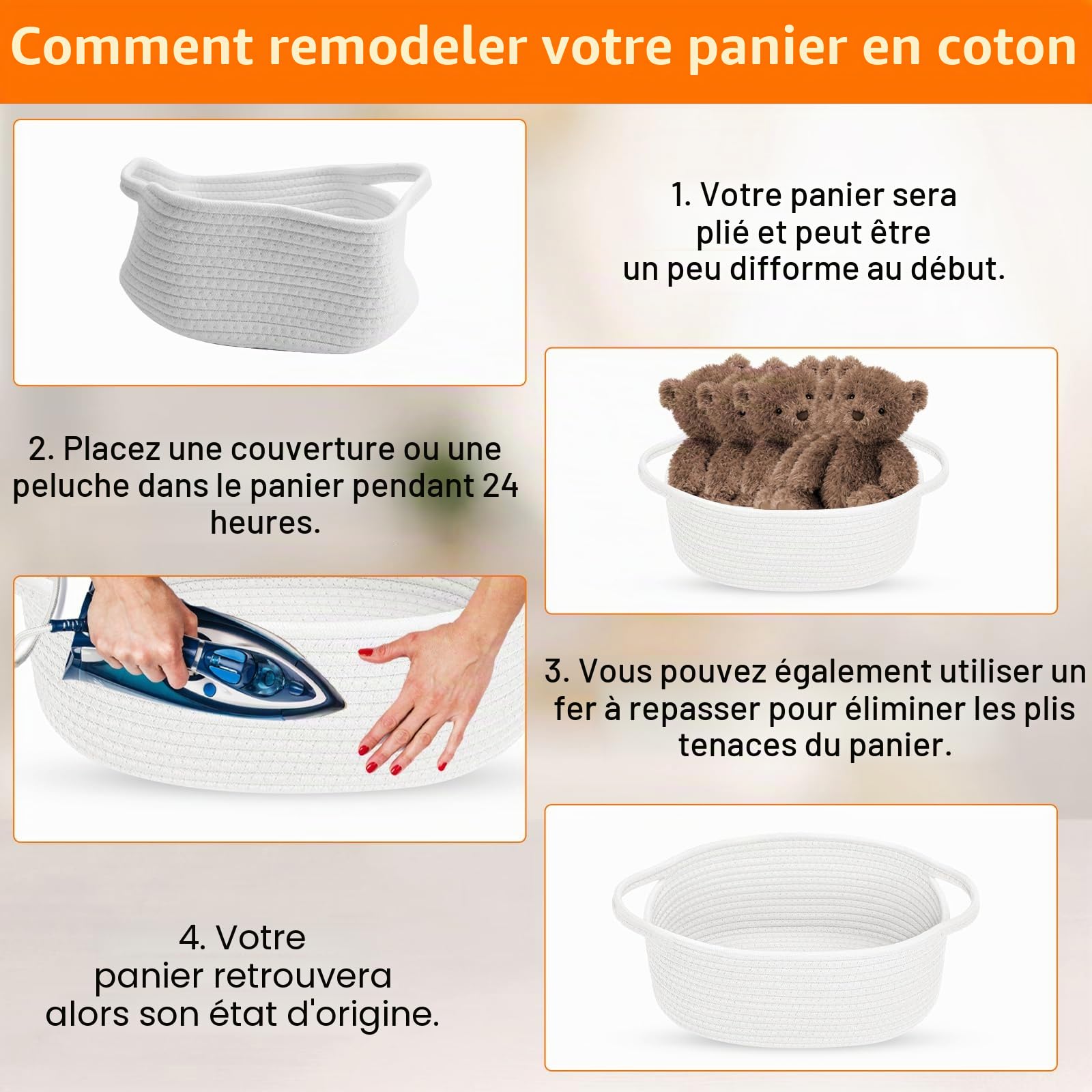 APOMOONS Panier Cadeau Vide à Garnir Tressé avec Sacs Cadeaux et Rubans, Panier Garni A Offrir Panier de Présentation Vide pour Fête Prénatale, Anniversaire, Mariage, Pâques
