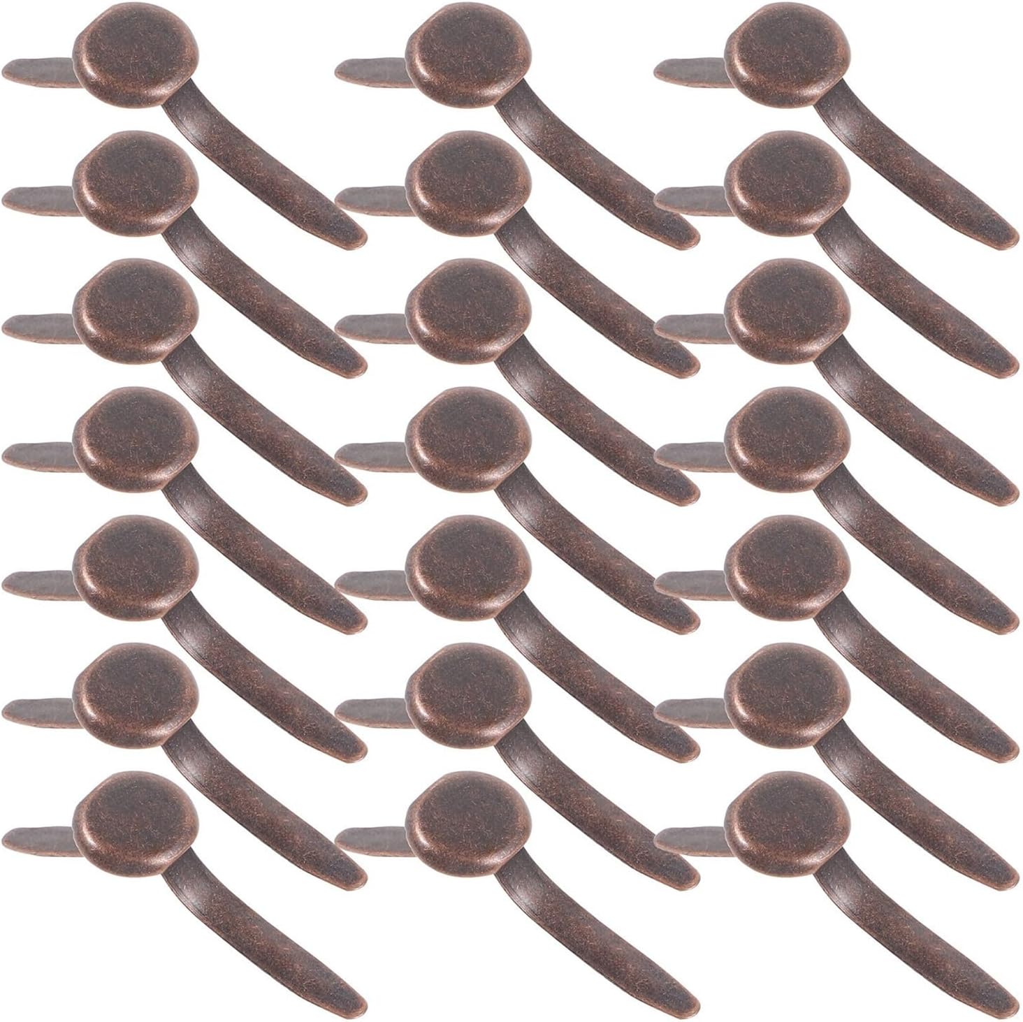 200Pcs Double Prong Brads Mini Metal Fasteners Scrapbooking