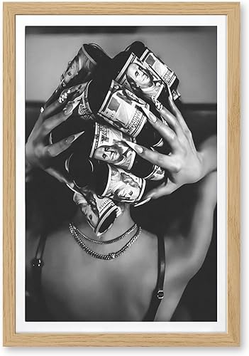 Arte de pared de moda en blanco y negro, rodillos de pelo de lujo, póster de mujer negra, retro, atrevido y femenino, impresión Hypebeast para