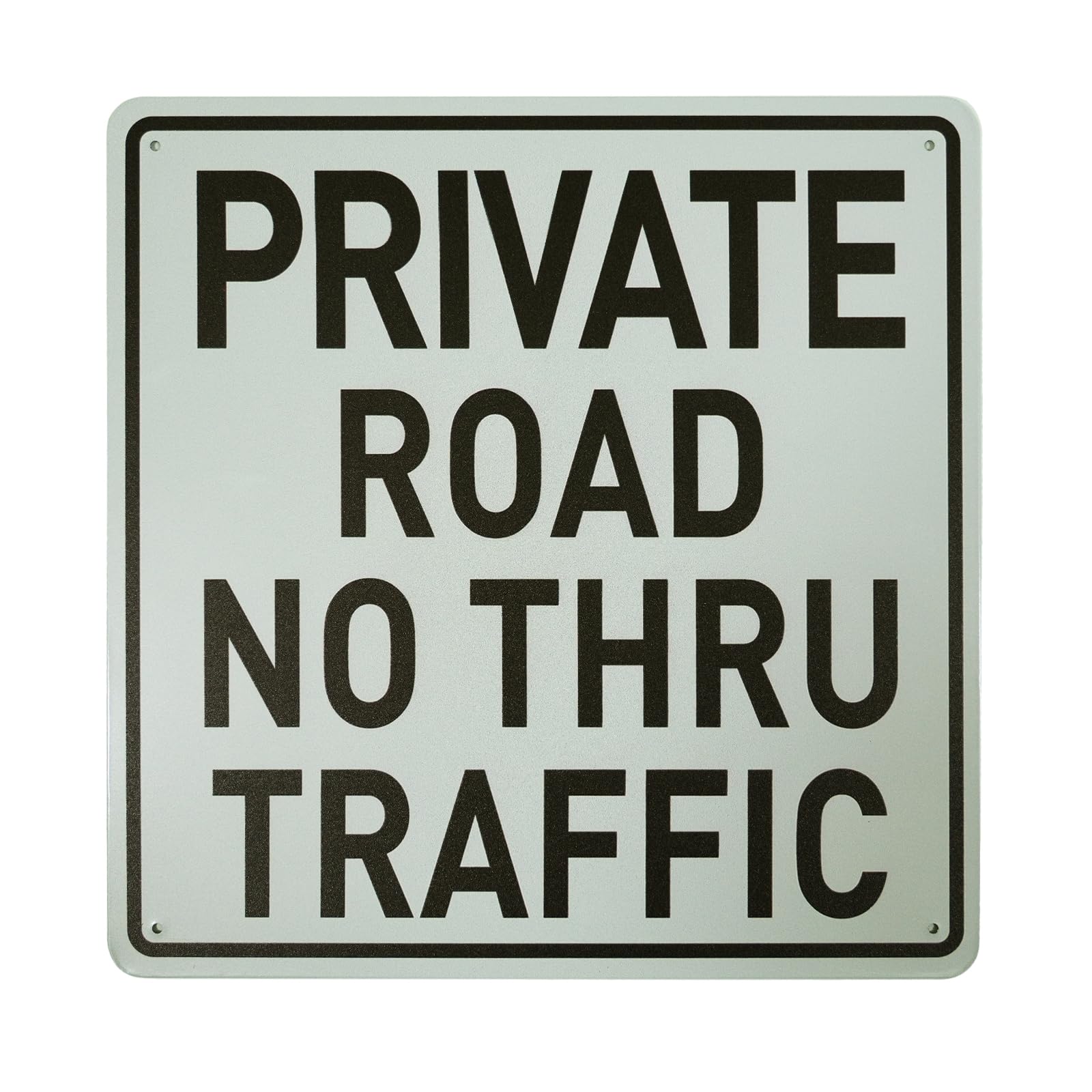 Cartello in alluminio con scritta "Private Road No Thru Traffic, No Trespassing Sign", "Private Drive", 30,5 x 30,5 cm
