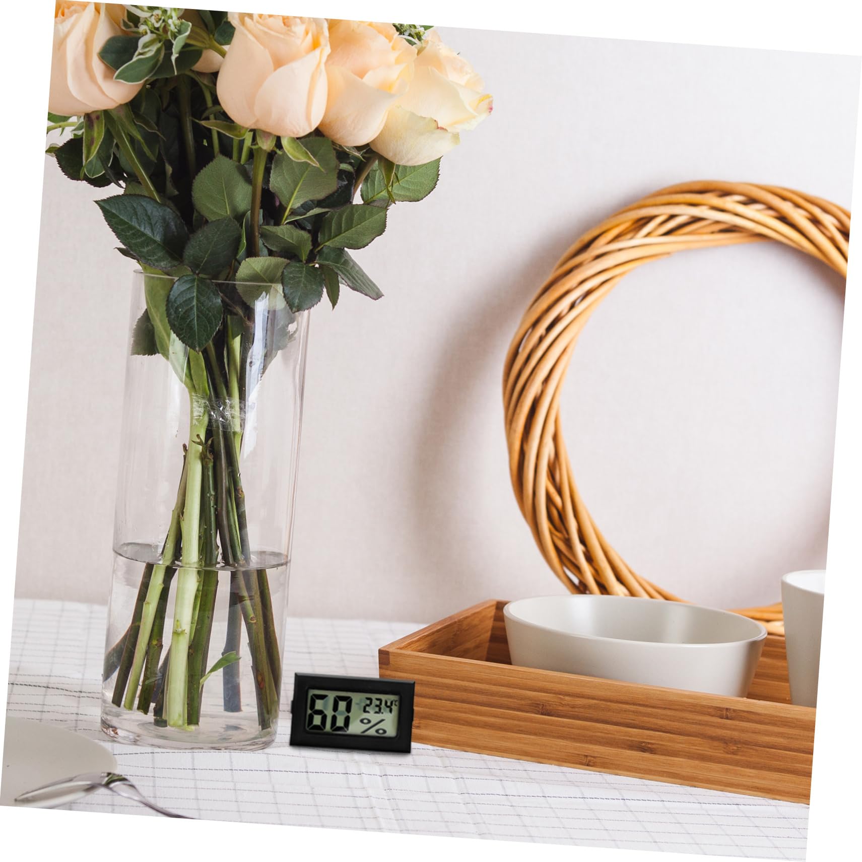Amosfun 5 Ensembles Thermomètre Hygromètre Thermomètre Chambre Bébé Celsius ℃ Mini-thermomètre Petit Hygromètre Numérique Afficher Thermomètre Numérique D'intérieur Noir Abdos 3 Pièces * 5