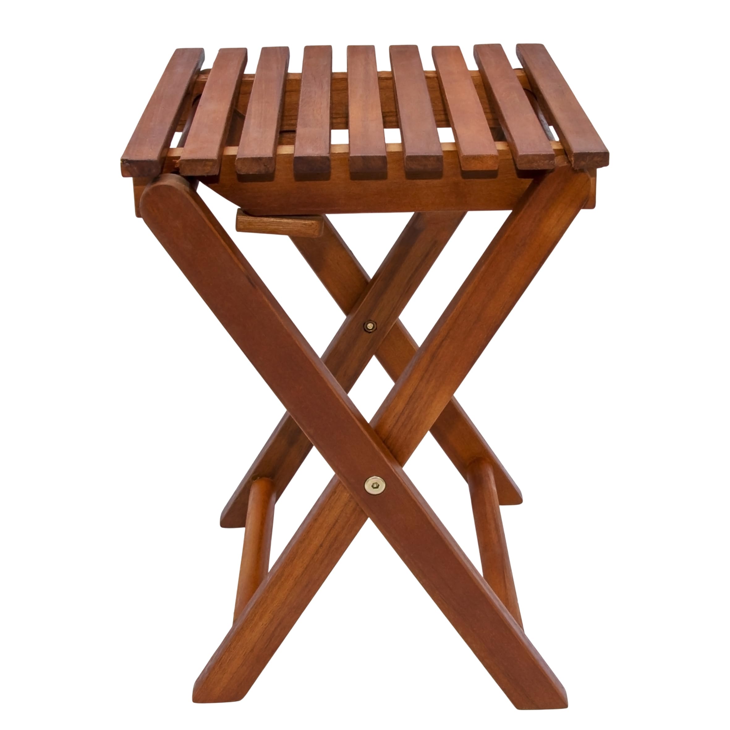 Spetebo - Sgabello pieghevole in legno di eucalipto. per vasi di fiori