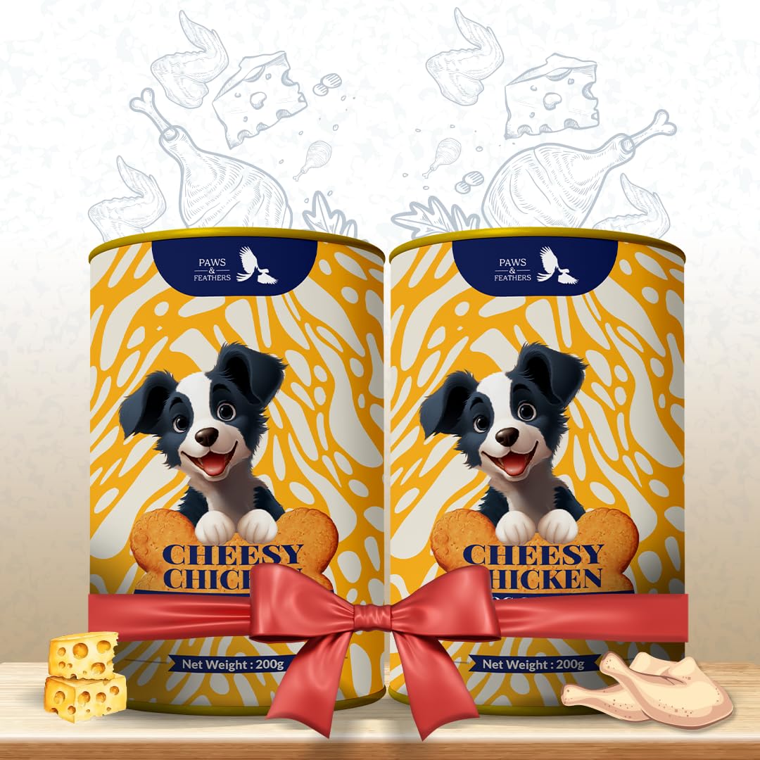 Paws and Feathers Gourmet Cheesy Chicken Combo Dog Treats | Irresistible Canine Delight | Pack of 2 | Each 200 Grams (B0D5B8KZKR) Amazon Price History, Amazon Price Tracker