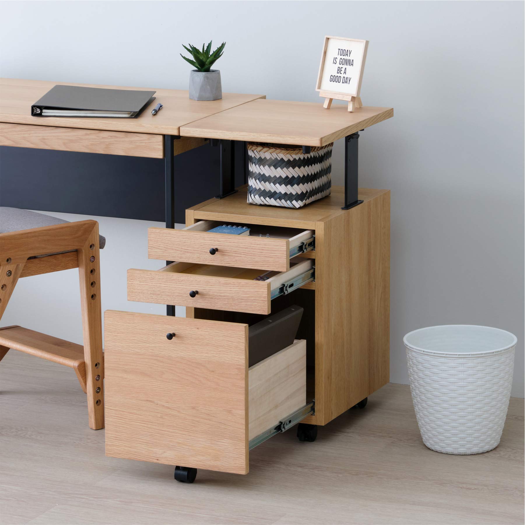 あお様　一生紀 フェロー ワゴン 　デスクワゴン　3段チェスト　脇机　B あお様一生紀 フェロー ワゴン デスクワゴン3段チェスト脇机B