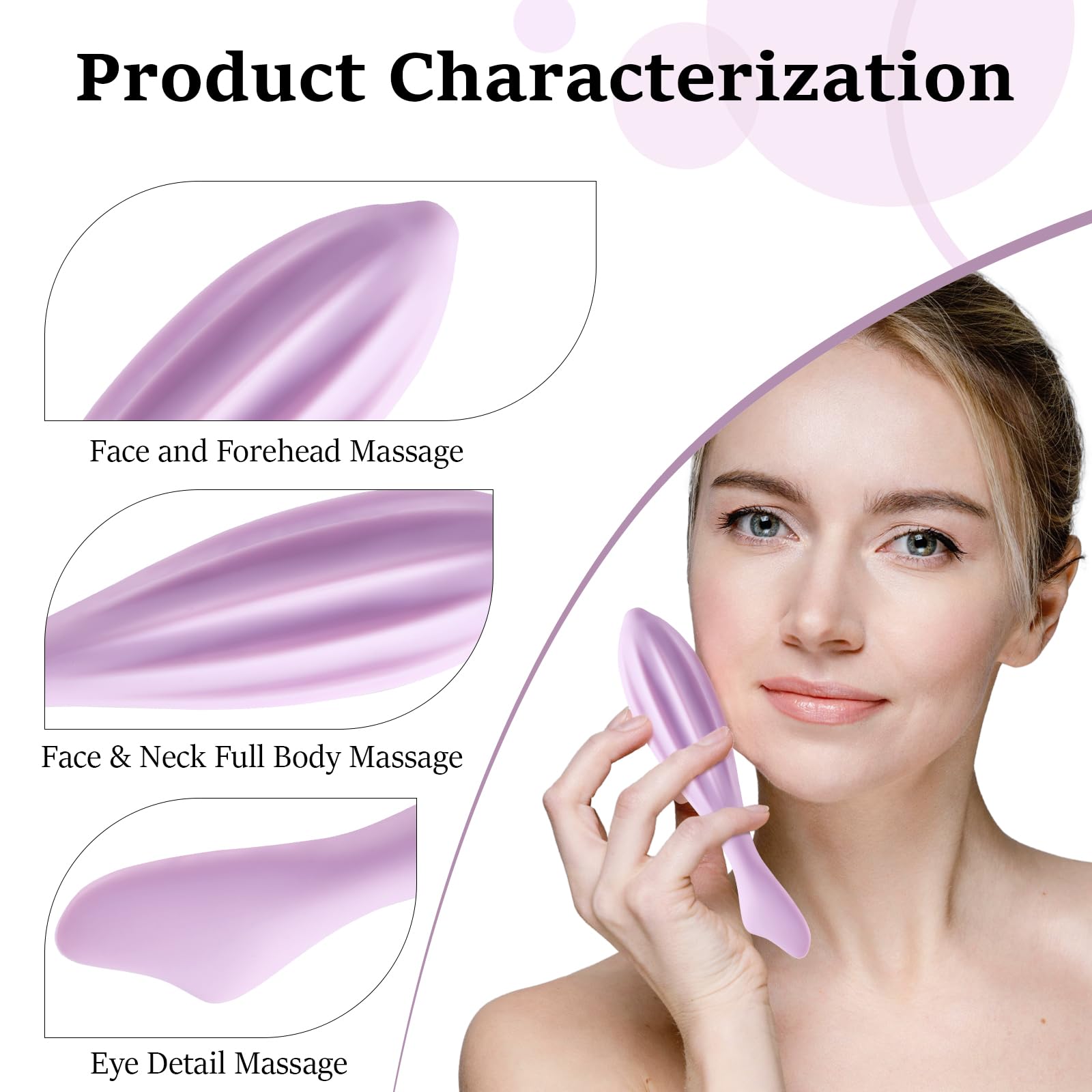 Rouleau de massage du visage en silicone pratique pour le massage du visage Rose Pour massage du visage raffermissement de la peau apaisant les muscles